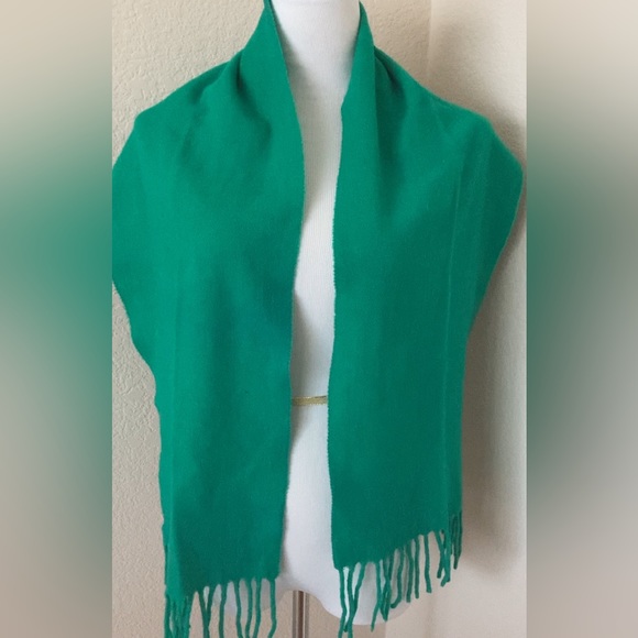 Green scarf polyester scarf soft green scarf unisex scarf - Picture 3 of 5